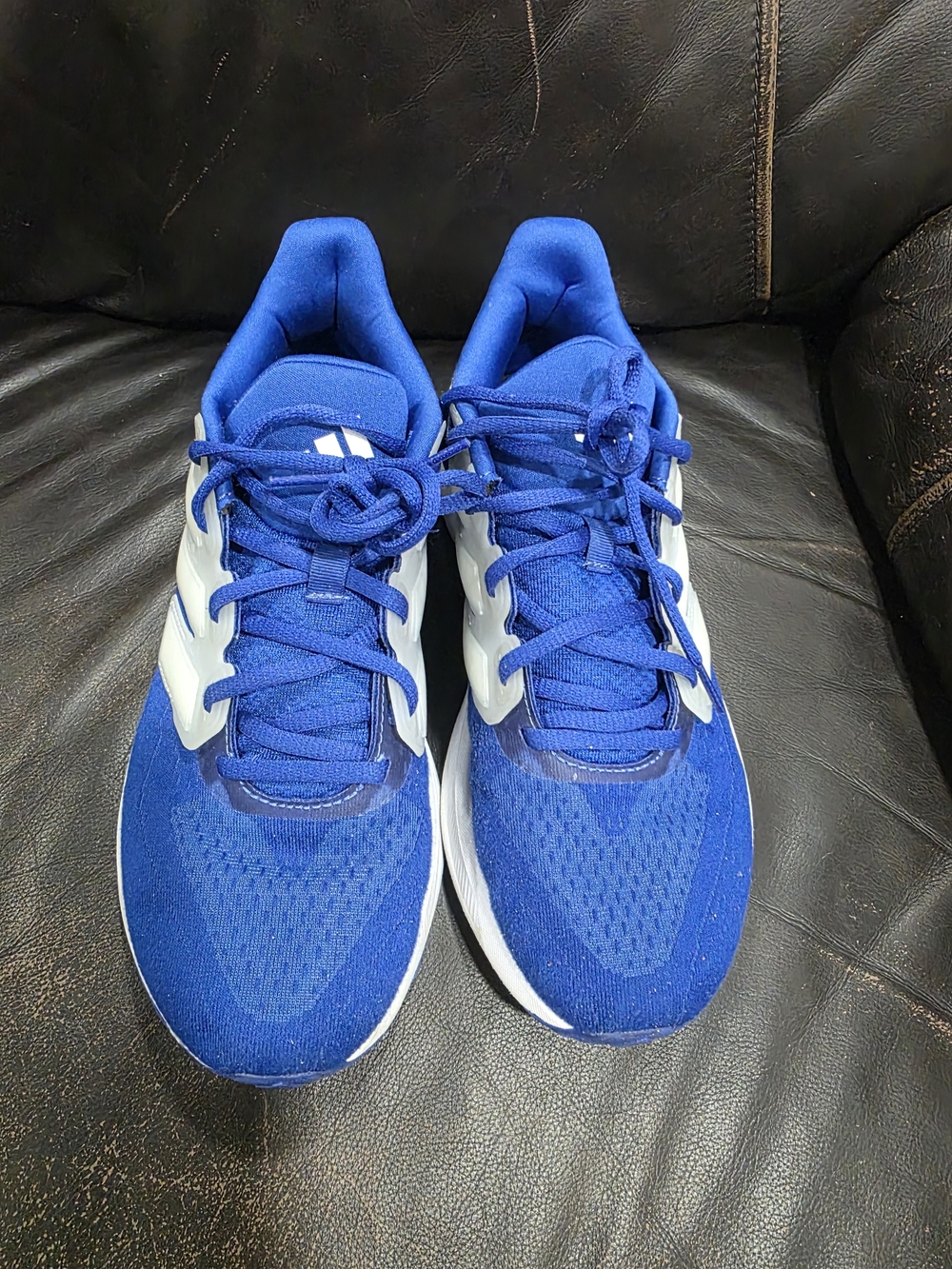 Athletic Running Shoes in Blue and White